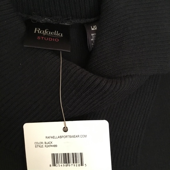 Black ￼Split Turtleneck Pullover Sweater￼ - Picture 9 of 12